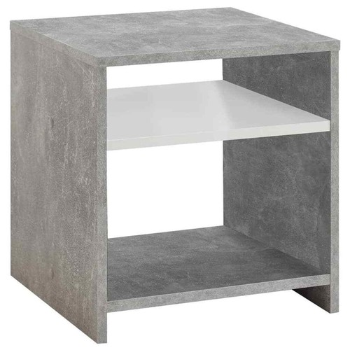 FMD Coffee Table with Shelf Living Room Antique Oak/Concrete Grey and
