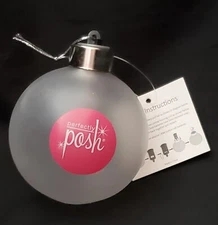 PERFECTLY POSH Christmas Ornament plastic ball with Color Changing light inside
