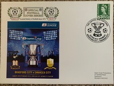 BRADFORD CITY V SWANSEA CITY CAPITAL ONE CUP FINAL 2013 FIRST DAY COVER