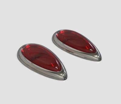 1:25 Tear Drop Tail Lights.  (3 sets) Lens And Backings Come Separate.