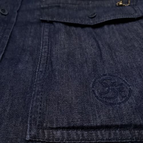 Diesel Safari Shirt LARGE (SNUG) Slim Fit Blue Mens Long Sleeve Cotton - Picture 7 of 11