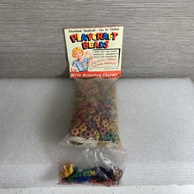 Vintage Sani-Speed Playcraft Beads w/ Charms