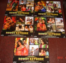 ROWDY RATHORE (2012) AKSHAY KUMAR SONAKSHI SINHA 5 LOBBY CARDS DIR PRABHU DEVA