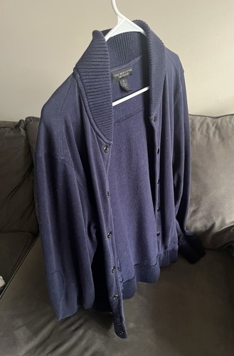Men's Medium Bloomingdale's Navy Sweater - Picture 5 of 11