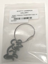 BRAND NEW SCOTTY CAMERON GALLERY EXCLUSIVE SOFT TOUCH GRAY TOUR RAT KEY FOB  