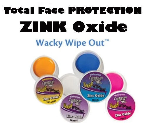 Caribbean Breeze Zink Oxide Wacky Wipe Out Zinka Face Paint Sun Protection BLUE - Picture 2 of 2