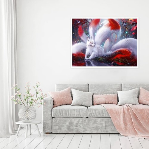 Fox Diamond Painting Kits for Adults, Nine Tail Fox Diamond Art Kits for Adults. - Picture 2 of 9