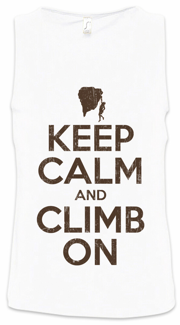 ALTRA Canotta uomo Keep Calm And Climb On Boulder Scramble Arrampicata Divertente Boulder