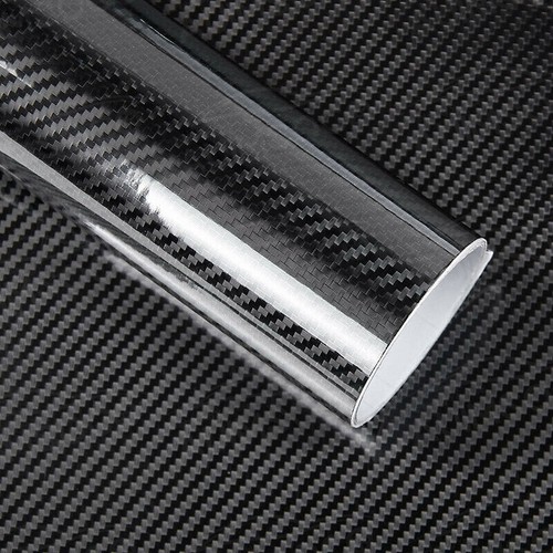Black Carbon Fiber 12x60 inches 5Years Car Wrap Vinyl Roll with Air Release - Bild 4 von 12