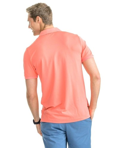 SOUTHERN TIDE Mens SkipJACK PERFORMANCE Premium POLO Shirt GEORGIA PEACH SMALL - 第 4/10 張圖片