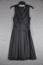 Ralph Lauren Womens Black Sleeveless Surplice Neckline Short Dress (4)