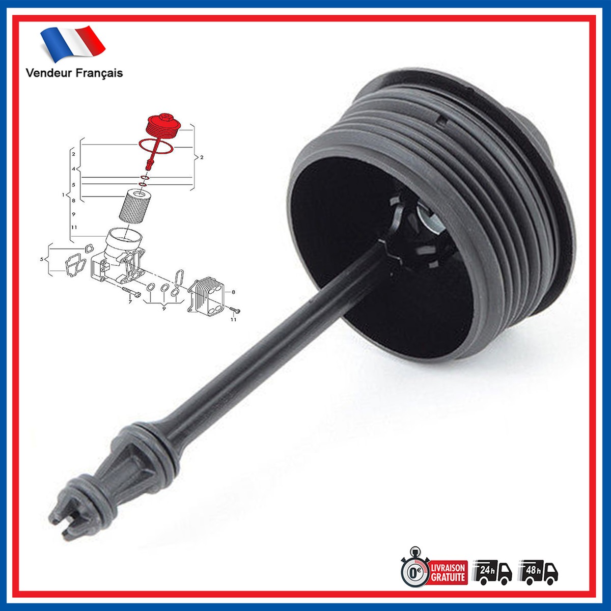 専用14 Couvercle boitier de filtre à huile Audi Seat VW 1,6 tdi 2,0 tdi