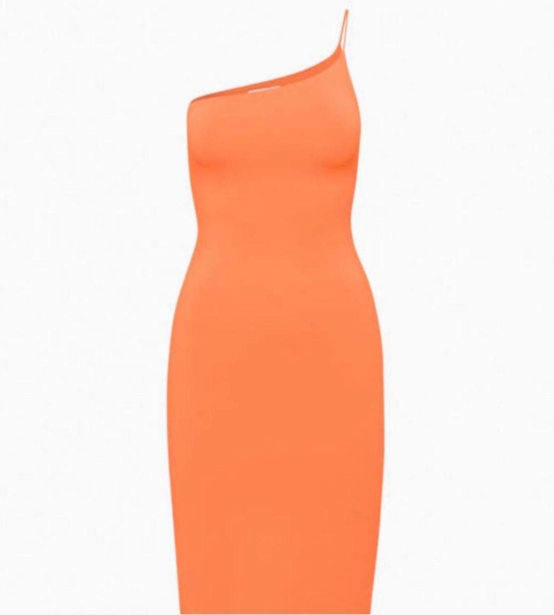 strapless open back dress Orange Semi Formal Dress | Bloom West Boutique