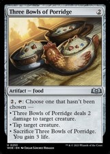 x4 NM (Playset) Three Bowls of Porridge, MTG, Wilds of Eldraine, Magic, 253