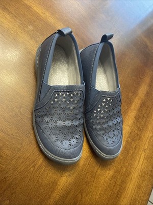 JBU by Jambu Loafer Shoes Size 8M Women's Vegan Leather Cut Out Blue Slip On