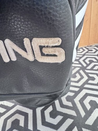 Vintage Ping Tour Staff Bag Black 6-Way Top Cart w/ Rain Cover Single Strap - Picture 12 of 18