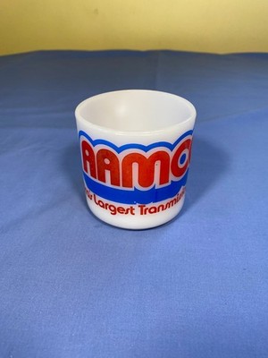 Vintage Federal Glass AAMCO TRANSMISSION Mug Milk Glass Coffee