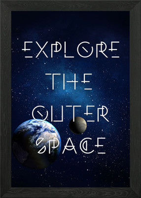Explore the outer Space Framed Wall Art Poster Canvas Print Picture