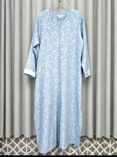 Oscar de la Renta Vintage Light Blue Brocade Kaftan Style Dressing Gown Robe