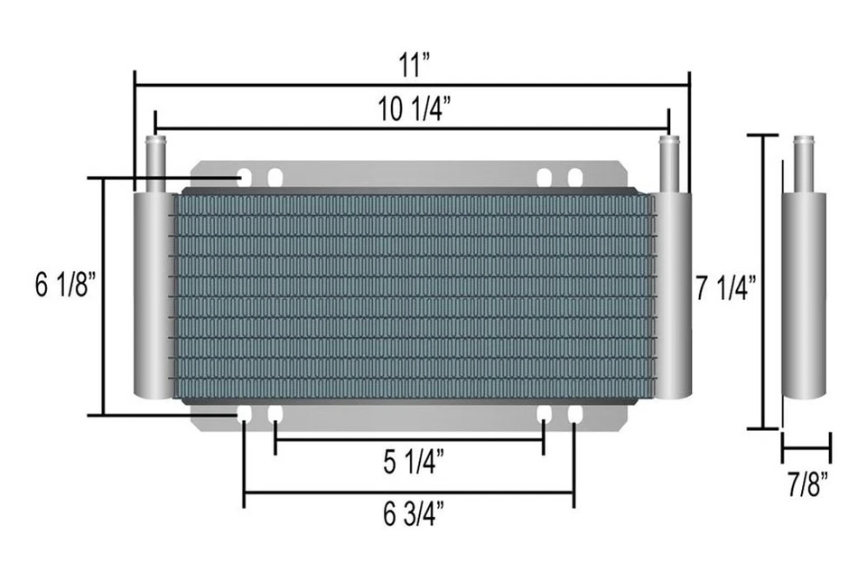 For Oldsmobile Delta 88 68-71 Series 8000 Plate & Fin Transmission Cooler Kit Foto 2 de 4