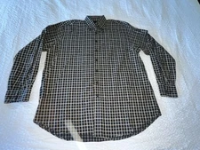 Scott Barber Dark Green/Gold Plaid Long Sleeve Shirt Men's XL