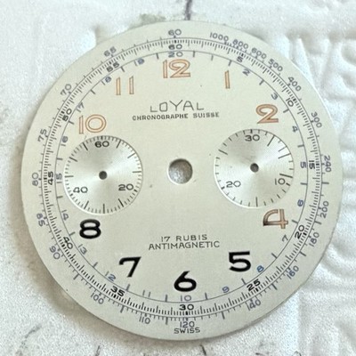 Loyal Landeron Chronograph Zifferblatt 33mm Original Dial Vintage