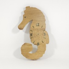 House Of Myrtlewood Seahorse Plaque Wall Clock Coos Bay Oregon