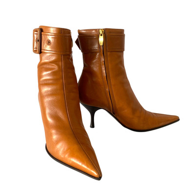 Sergio Rossi Italian Leather Ankle Boots 38.5 EU / 8.5 US Buckle 3  Heel
