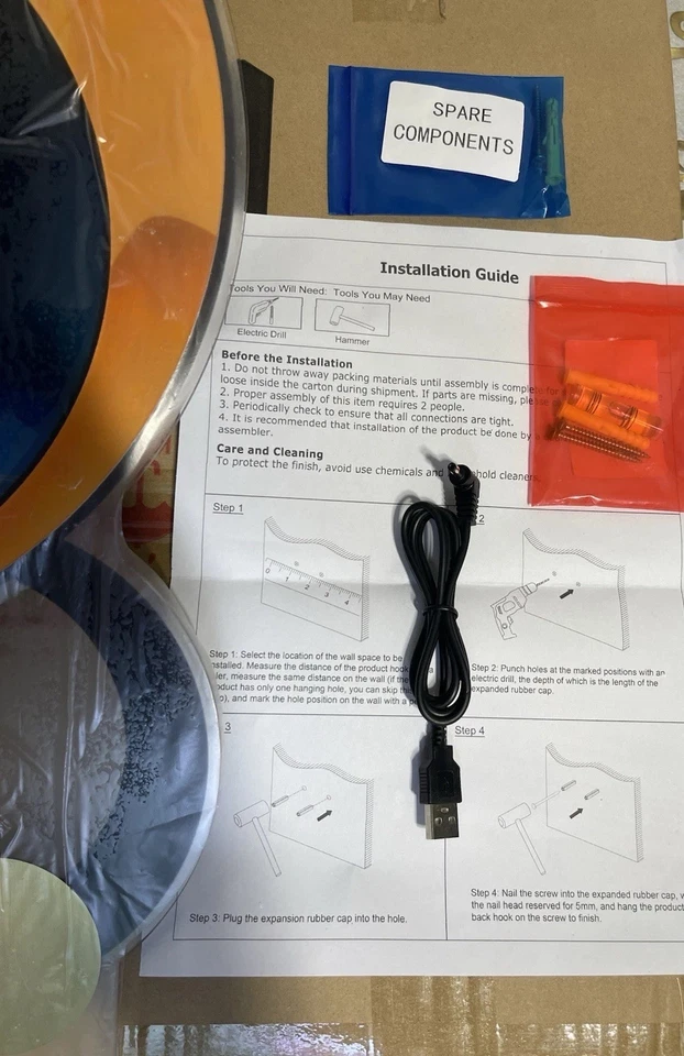 Led Digital Wall Clock 3D Luminous Creativity Wall Clock Led Clock New Open Box. - Image 2 of 4