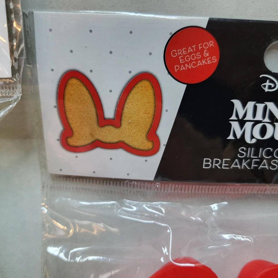 Juego de 6 Piezas Contenedor de Snacks Mickey Minnie y Moldes para Huevos/Panqueques Disney Nuevo Foto 3 de 4