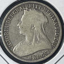 1893 Florin Great Britain Two Shilling Silver World Coin .925 Lot# 42c