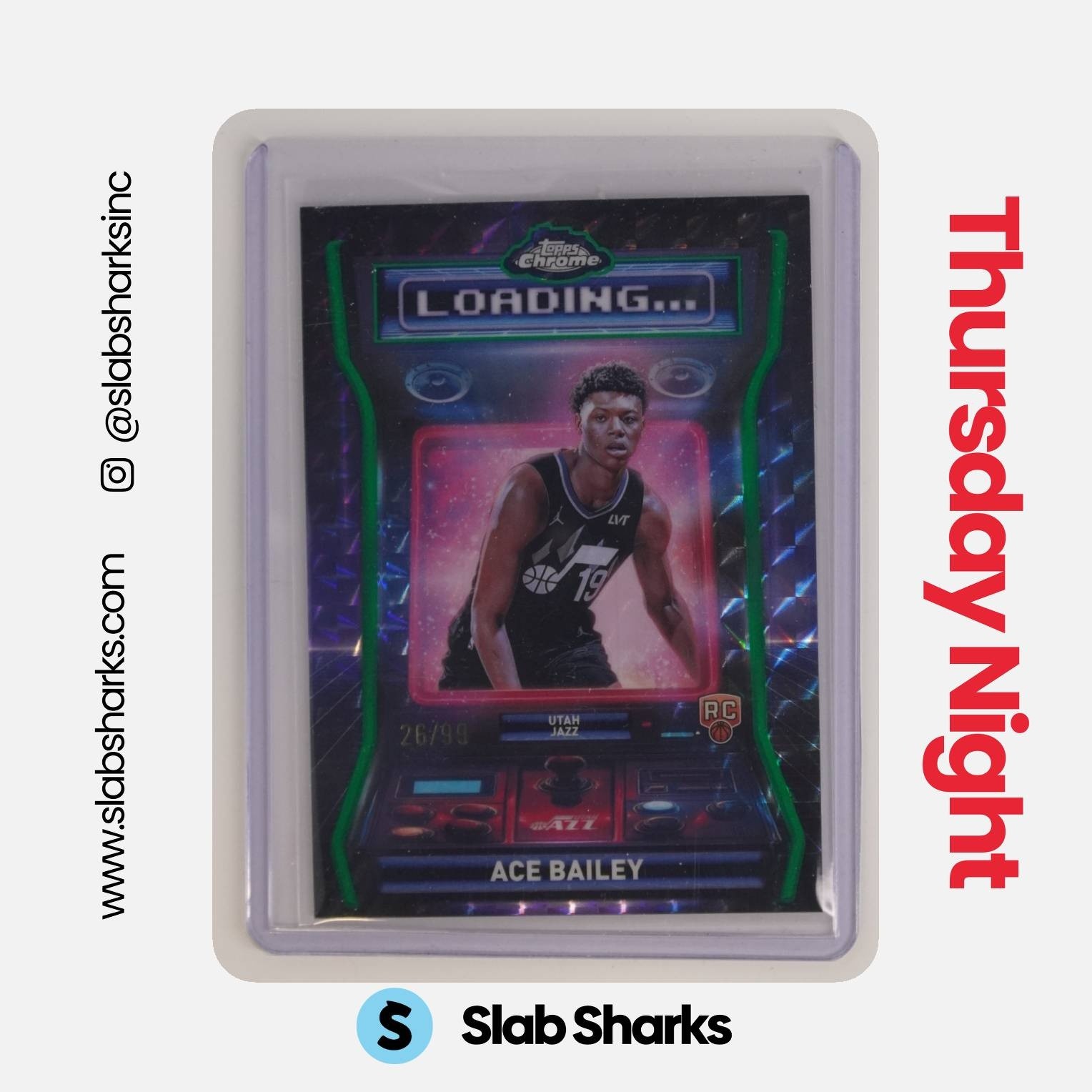 2025 TOPPS CHROME #LD-14 ACE BAILEY LOADING GEOMETRIC GREEN REFRACTOR RC /99