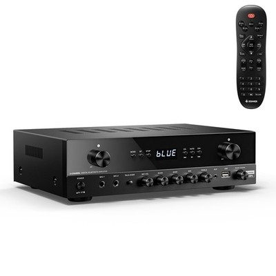 Donner MAMP2 Stereo Receiver 600W Verstärker für Heimkino Karaoke 2 Mic-in