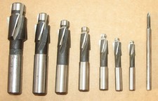 9 PC SOLID PILOT COUNTERBORE SET straight shank 3 flutes