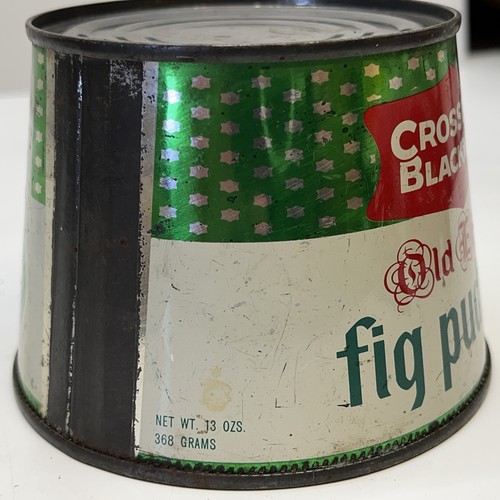 VTG Crosse & Blackwell Old English Fig Pudding Tin Metal Cake Can Advertising - Picture 9 of 12