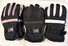 Winter Snow Gloves Ski Gloves, Boy/Girl Outdoor Warm Thickening Snowboard, 3 pr