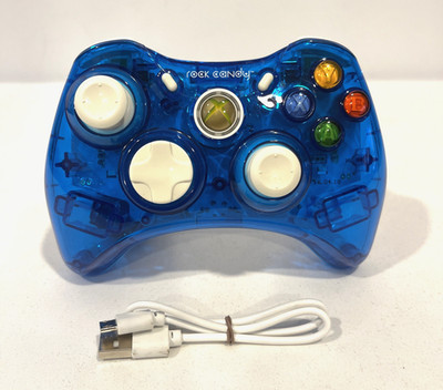 ROCK CANDY BLUEBERRY BOOM WIRED CONTROLLER 037-010 MICROSOFT XBOX 360 W/ CABLE