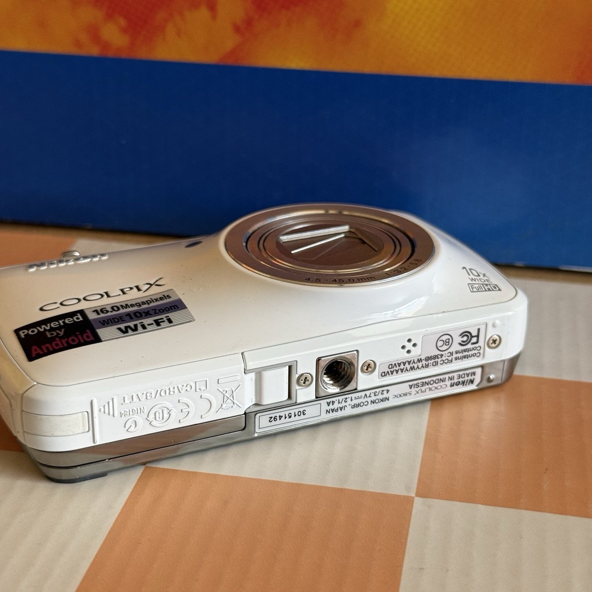 Nikon Coolpix S800c 16MP Camera GPS WiFi With Battery And SD Card