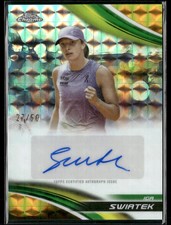 2025 Topps Chrome Tennis Iga Swiatek #CA-ISK Gold Geometric Auto 27/50