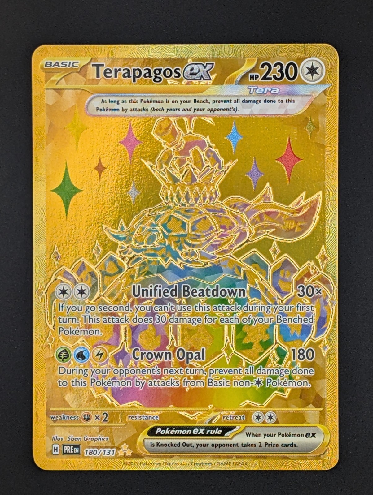 Terapagos ex #180 [Hyper Rare] Pokemon TCG Prismatic Evolutions - NM