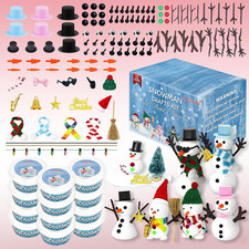 12Pack Build a Snowman Kit,Christmas Family Activities for Kids and Adults, Chri
