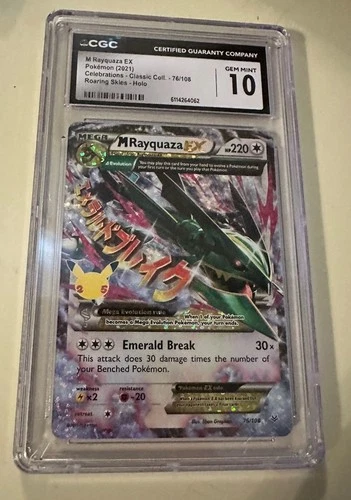 2021 Pokemon Celebrations Classic Coll. M Rayquaza EX 76/108 CGC 10 Gem Mint