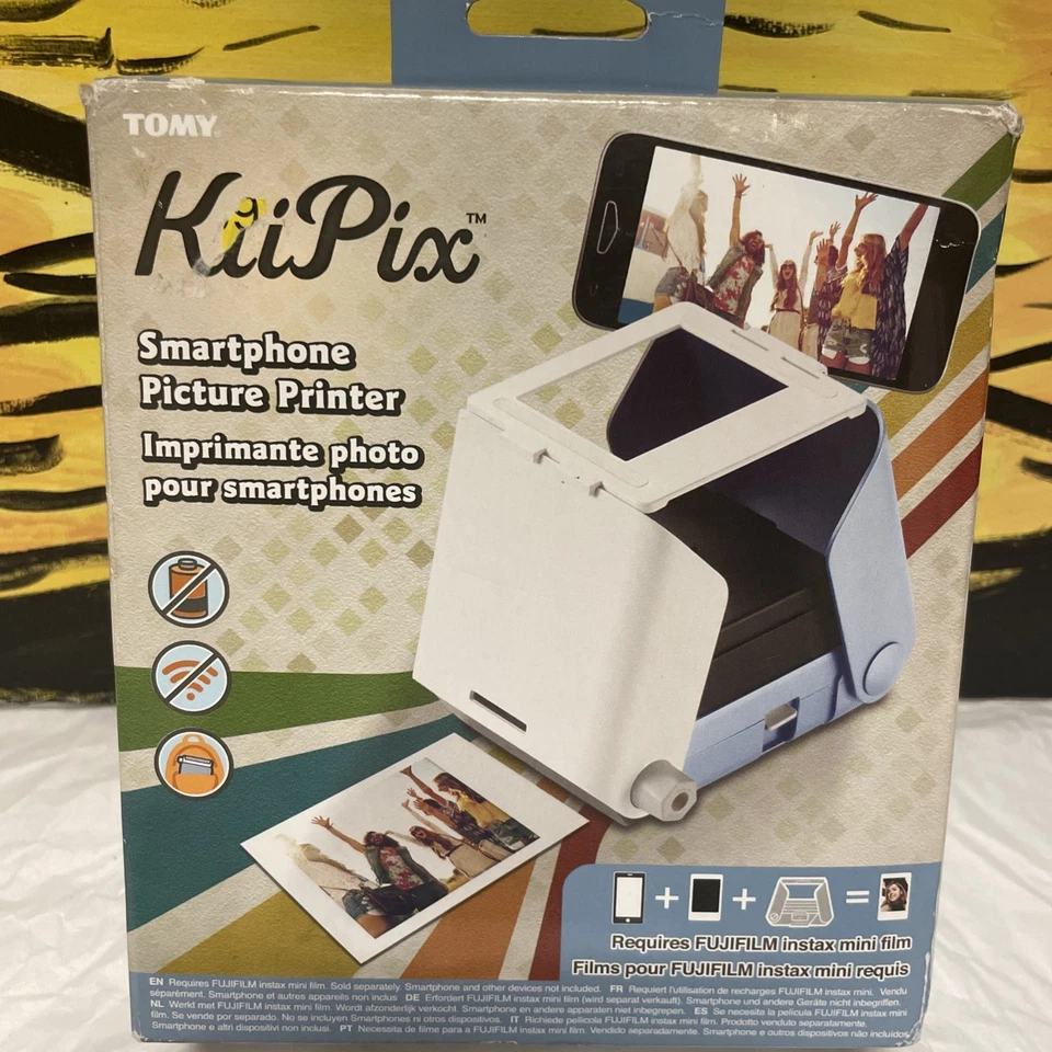 KiiPix Portable Smartphone Picture Printer - No Batteries Required - Blue/White - Image 2 of 4