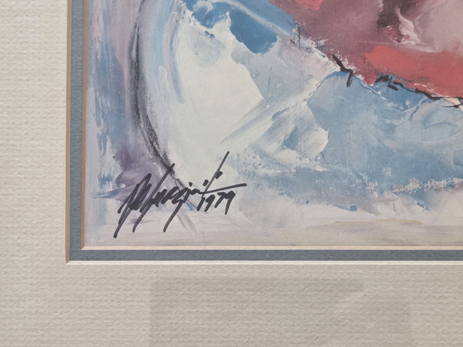 Ted DeGrazia Hand Signed Print "The White Dove" Framed Art 17.5x14.25