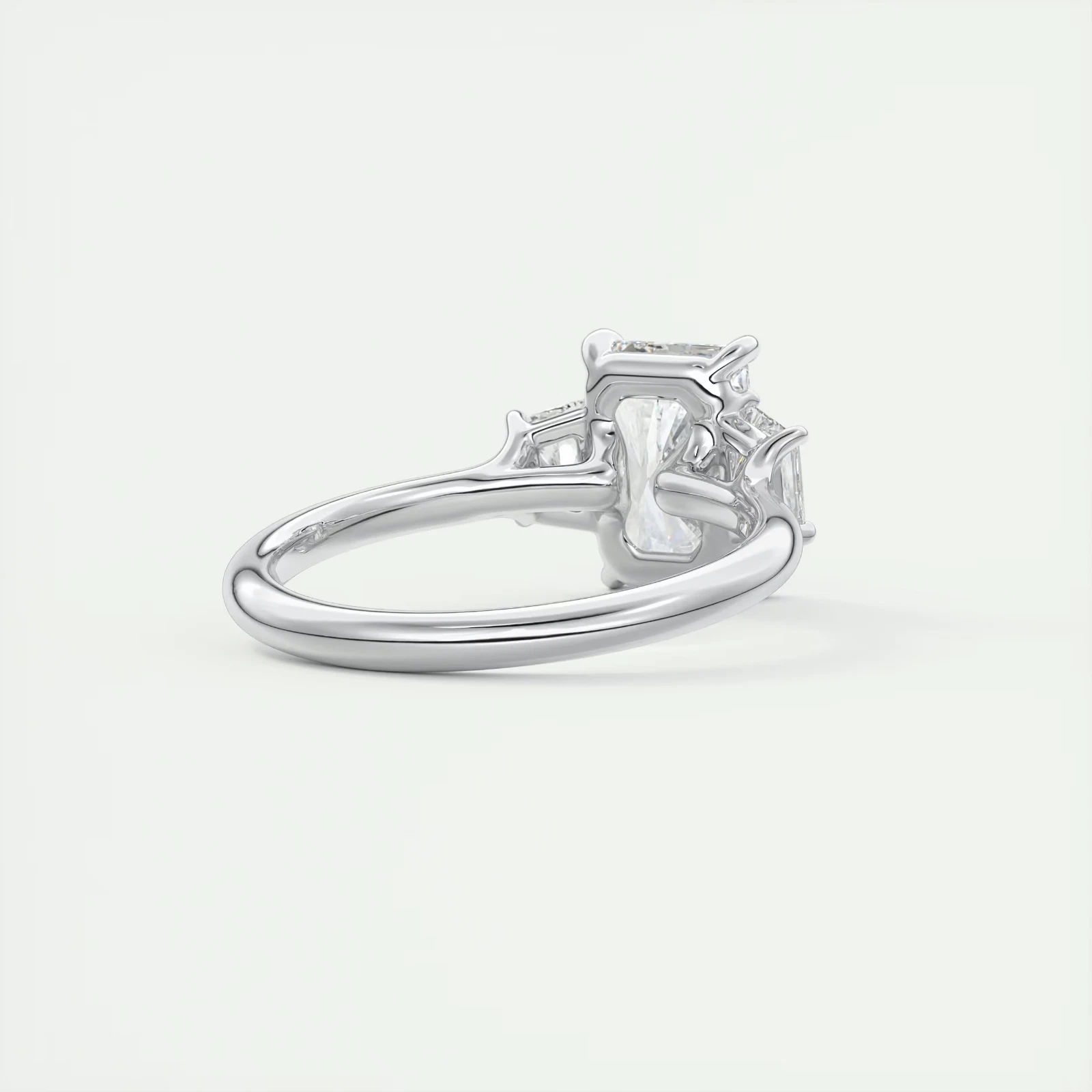 Radiant Lab Grown 2.50Ct Diamond Ring IGI Certified 14k White Gold image-4