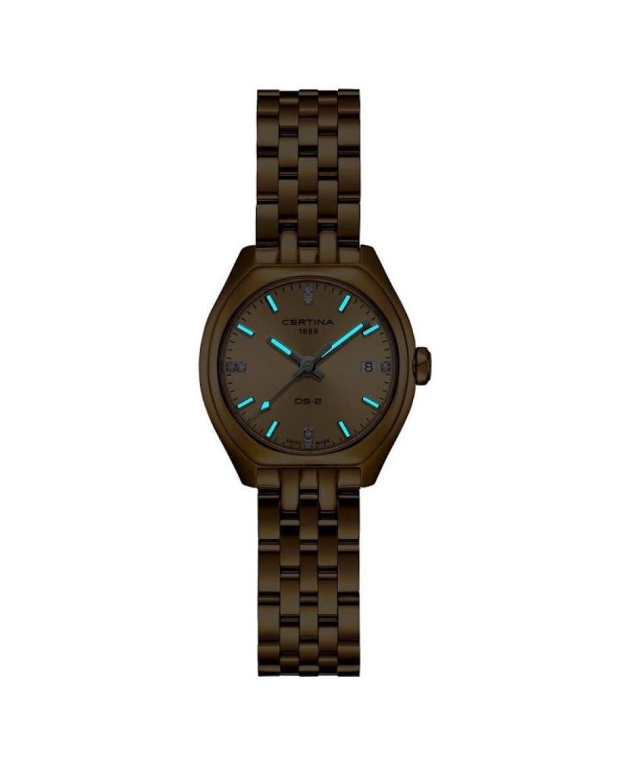 CERTINA Women Analog Quartz Casual Watch Classic Dress Golden Dial Waterproof Ro image 5