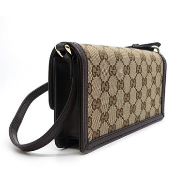 Gucci GG Monogram Canvas Luce Mini Shoulder Bag Handbag Canvas
