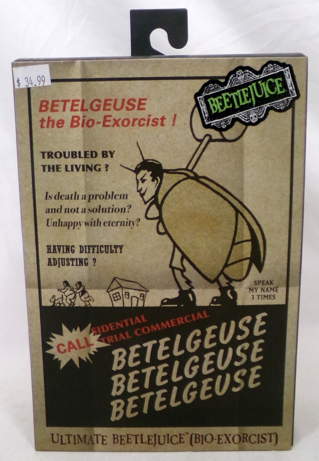 NECA Beetlejuice Ultimate Betelgeuse Bio-Exorcist 7" Scale Action Figure New