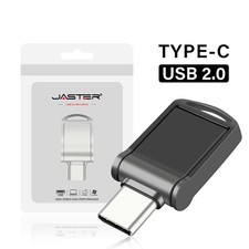 Metal Type-C USB Flash Drive 128GB 64GB 32GB 16GB 8GB 4GB Black Silver USB 2.0