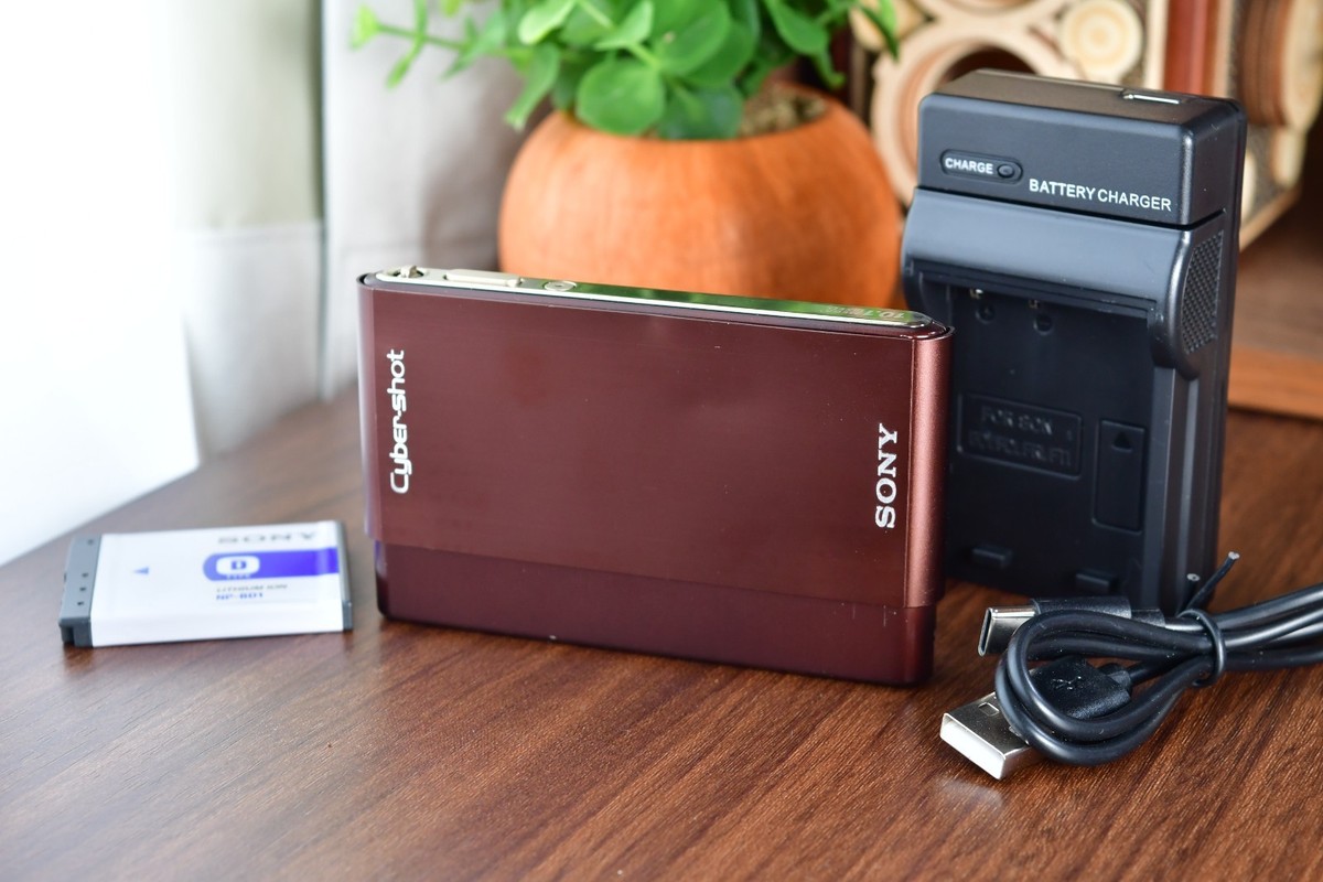 ⏯️[Excellent+5] Sony Cyber shot DSC-T77 Brown Digital Camera